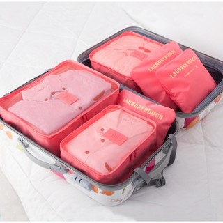 韓版 6件組 旅行袋 行李箱 衣服收納 旅行 出差旅遊 出國 收納盒 旅行箱 盥洗包 包中包 旅行收納袋 整理包 整理袋
