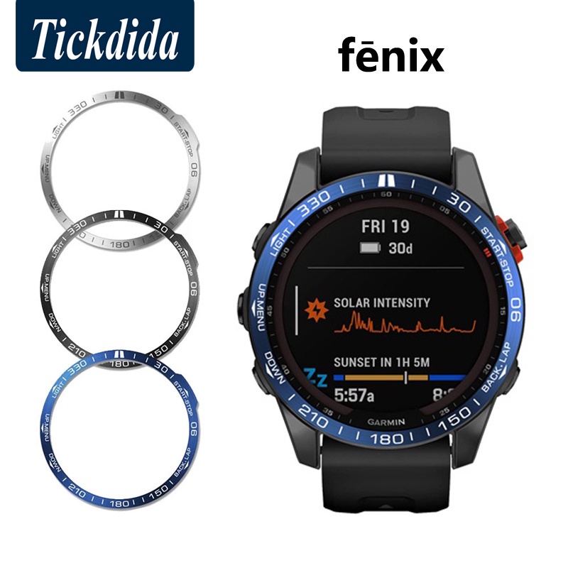 佳明錶圈 Garmin Fenix 7X 6X 5X Plus Fenix 7 6 5 Pro 手錶鋼圈保護殼