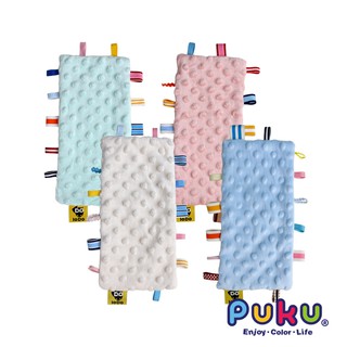 PUKU藍色企鵝 樂豆安撫巾14x24cm(四色)