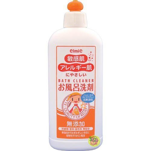 【JPGO日本購】日本製 愛兒美Elmie 敏感肌 溫和無添加浴室清潔劑 300ml