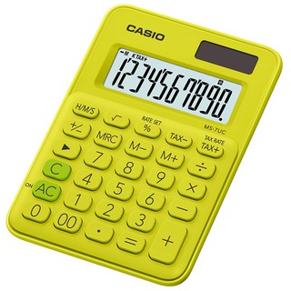 CASIO 10位元甜美馬卡龍迷你型計算機(MS-7UC-YG)-芥末黃
