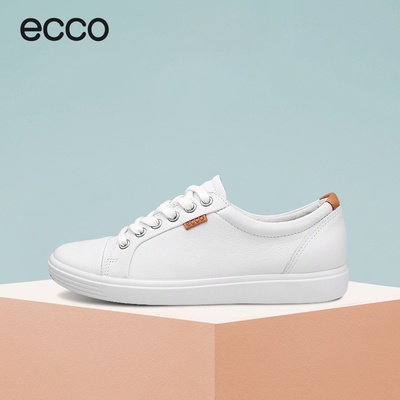 Ecco 女士高爾夫球鞋運動輕便戶外球鞋小白鞋