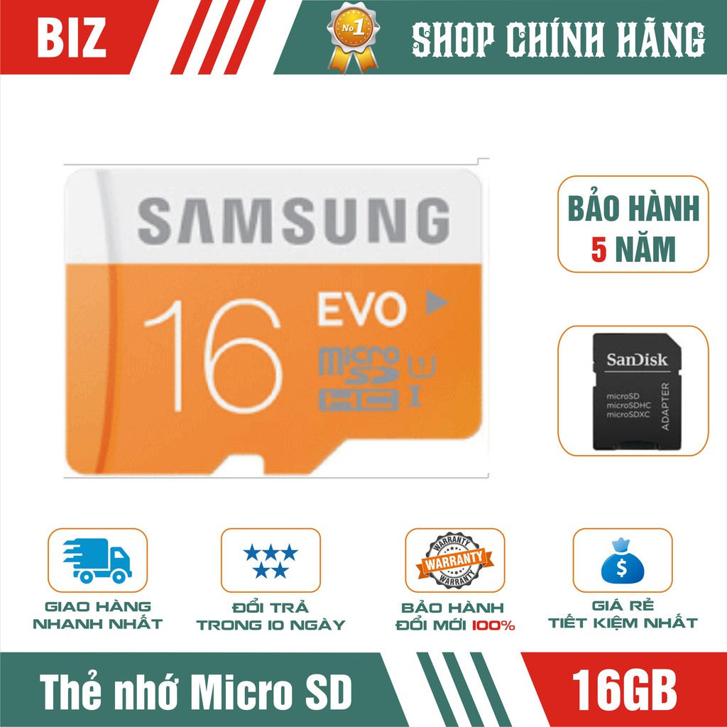 16gb 三星 MicroSD Evo plus 存儲卡帶適配器