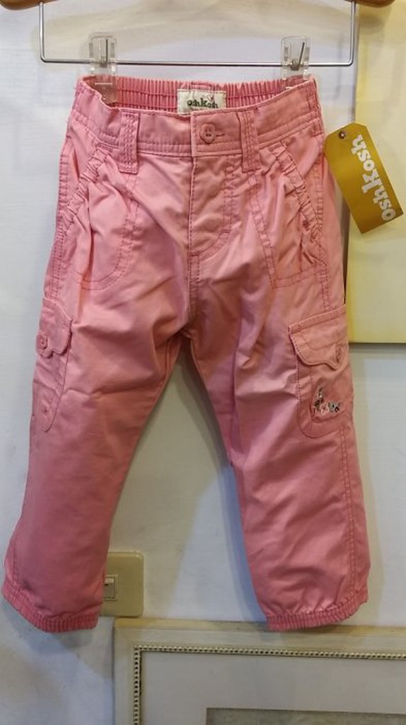美國購回正品OshKosh 女童粉紅色薄長褲