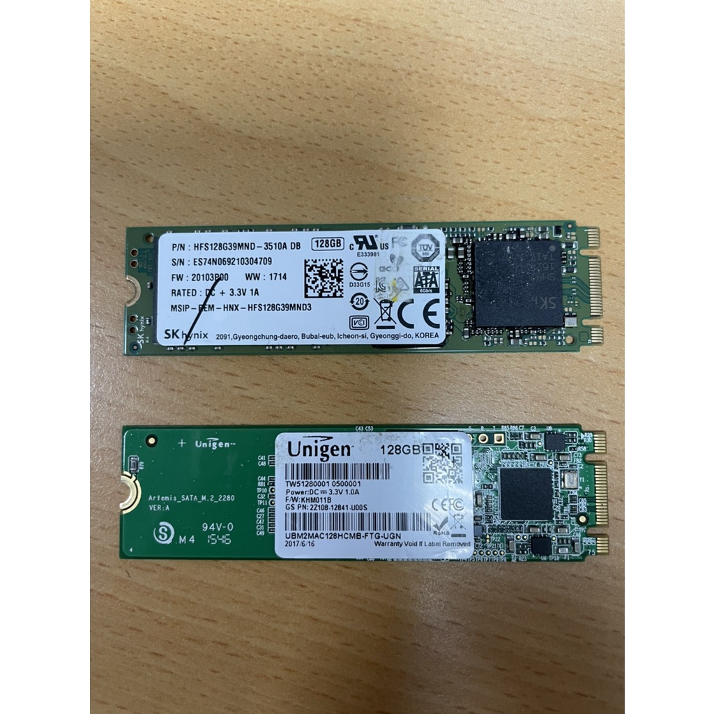 【3C 小舖】固態硬碟  SSD 128G SK hynix Unigen  NVMe M.2 2280 PCle