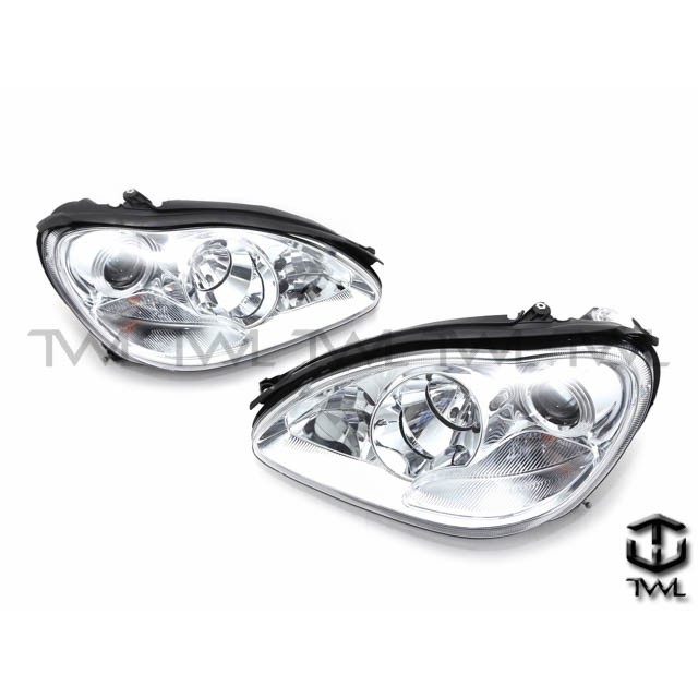 台灣之光 Benz W2 S350 03 04 05 年原廠型晶鑽魚眼投射hid頭燈大燈組空件台灣製 蝦皮購物