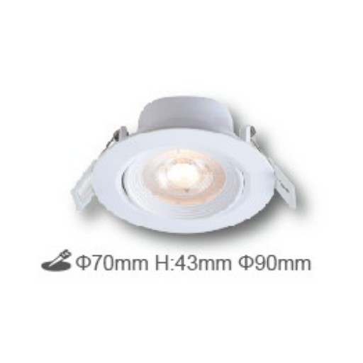 舞光 5W LED 浩克崁燈 7公分 一體成形 三色溫提供 全電壓