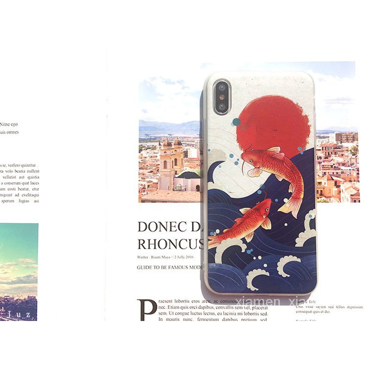 日系和風適用蘋果12手機殼浮世繪錦鯉iphone11 12promax創意個性 蝦皮購物