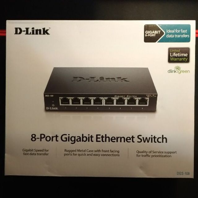 D-link DGS-108 8埠Gigabit桌上型網路交換器