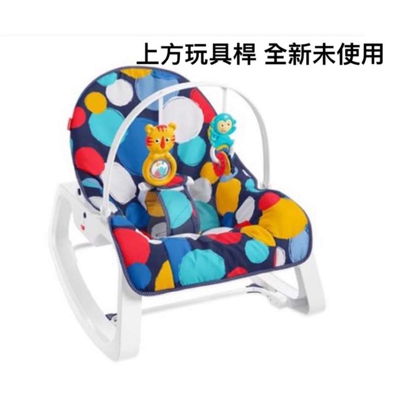 〔二手、八成新〕費雪安撫椅 繽紛圓點躺椅 台南市區可面交