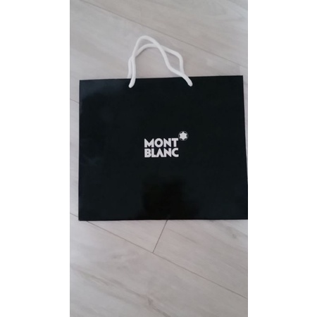 全新MONT BLANC 萬寶龍購物袋 精美黑色紙袋(大)