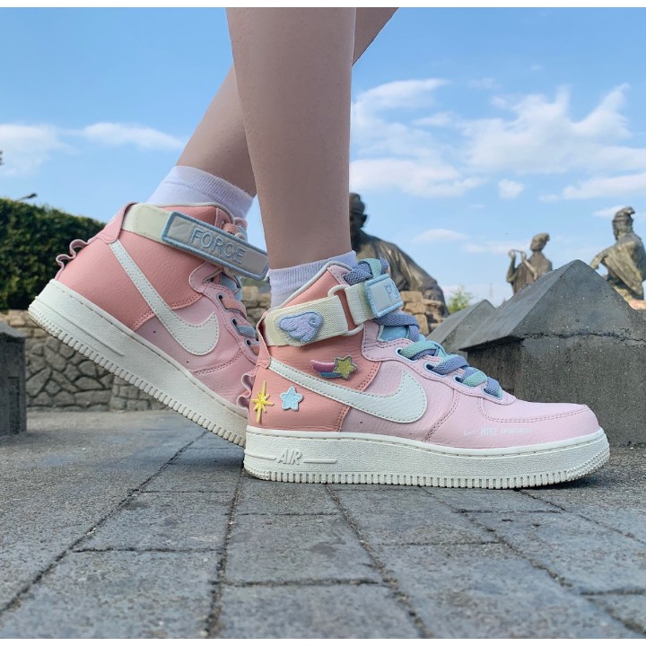 nike air force high top pink