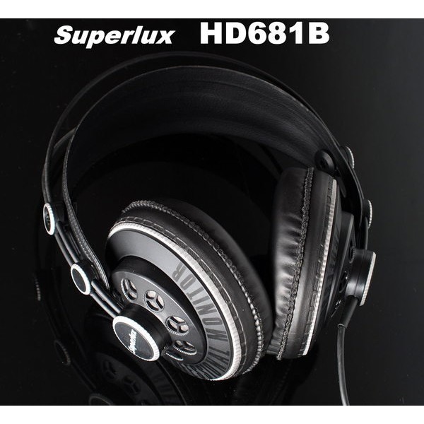 [羽毛耳機館]Superlux HD681B 半開放式監聽耳罩式耳機,公司貨附保卡,保固一年