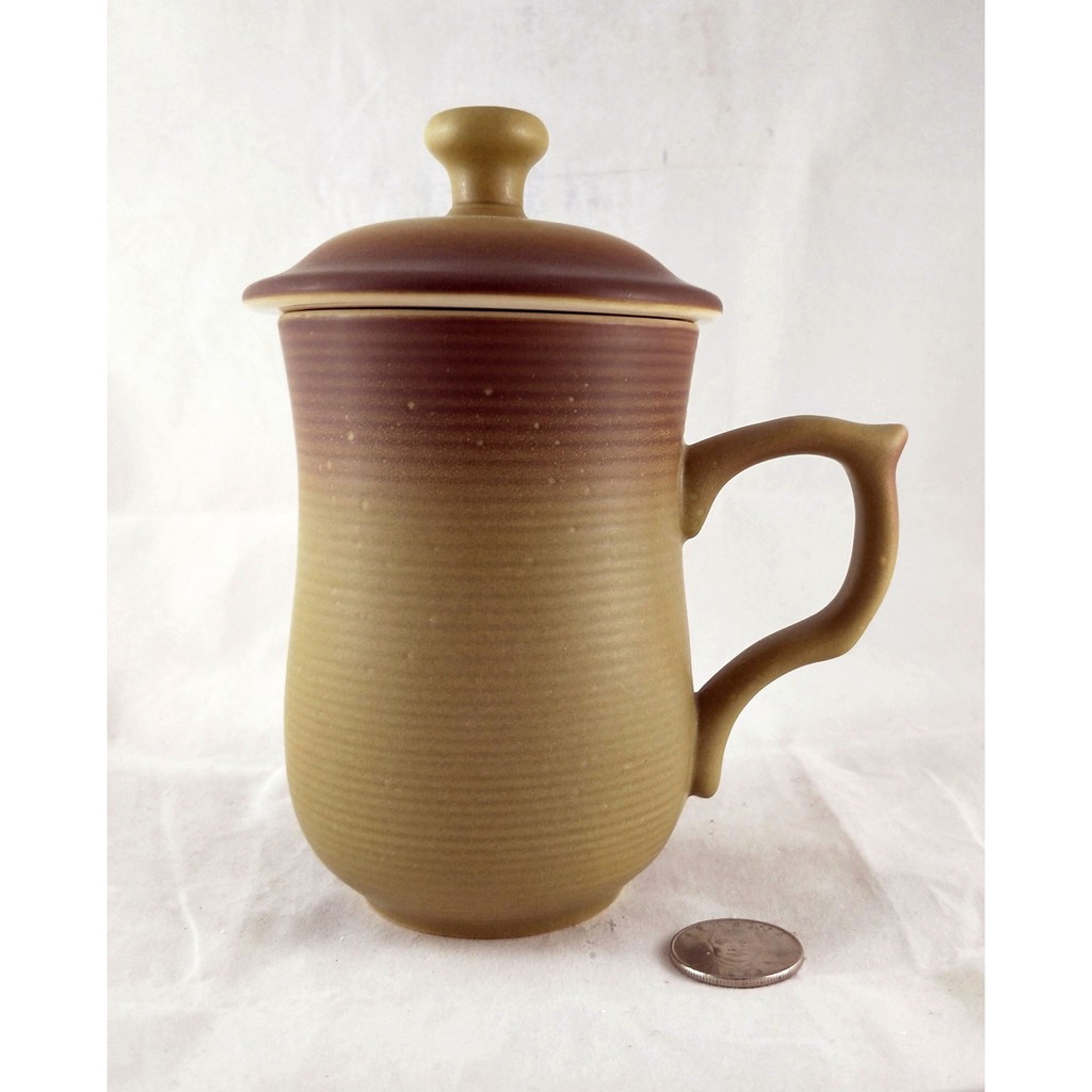 土黃 裂釉 蓋杯 馬克杯 杯子 水杯 茶杯 花茶杯 瓷杯 餐具 廚具 台灣製 陶瓷 瓷器 食器 可用於 微波爐 電鍋