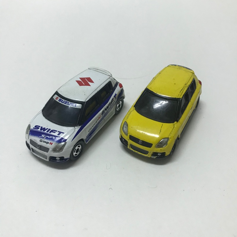 (車損無盒）已絕版Tomica Suzuki Swift No.16&amp;61 黃 拉力 可用於改車修復用