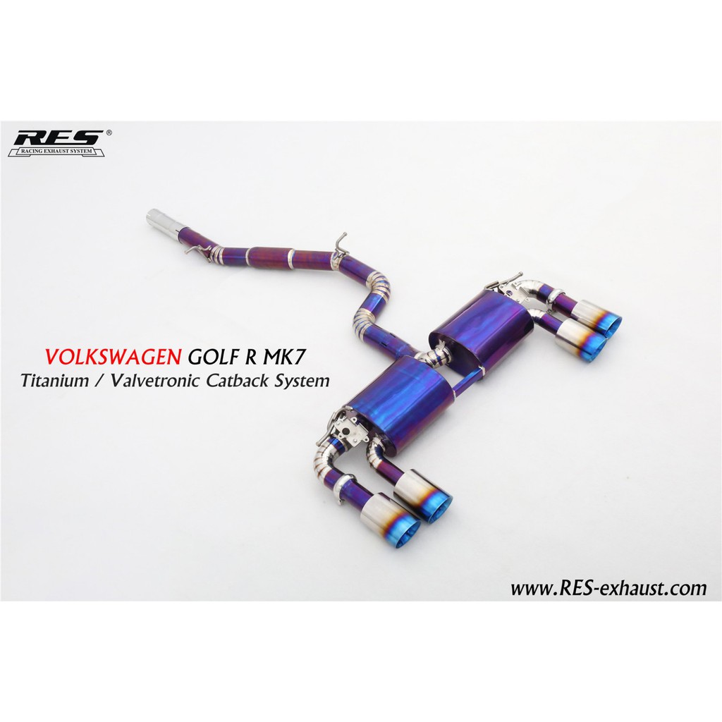 【RES排氣管】 V.W Golf MK7R &amp; 7.5R 2.0T不銹鋼/ 鈦合金 中尾段 電子閥門– CS車宮