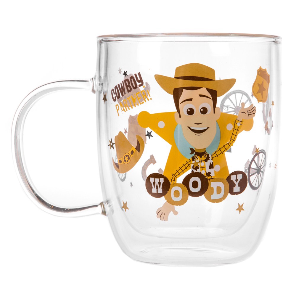 HOLA 迪士尼系列 Toy Story 雙層玻璃杯 胡迪 Sheriff Woody