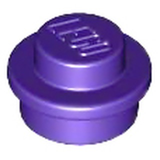 樂高 Lego 深紫色 1x1 圓粒 圓點 薄板 4073 4566522 積木 Purple Plate Round