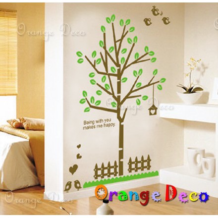 【橘果設計】樹兒鳥兒 壁貼 牆貼 壁紙 DIY組合裝飾佈置