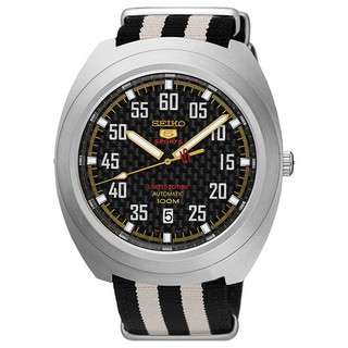 SEIKO 精工 經典盾牌五號 賽車帆布限量機械表(4R35-01M0G)(SRPA93J1)44mm