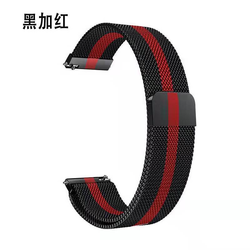 不鏽鋼磁吸平頭錶帶18mm20mm22mm通用型VYVO三星华为適用