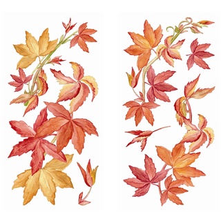 義大利進口HOME DÉCOR 牆壁貼飾 15cmX31cm(2圖) 楓葉(C59154)