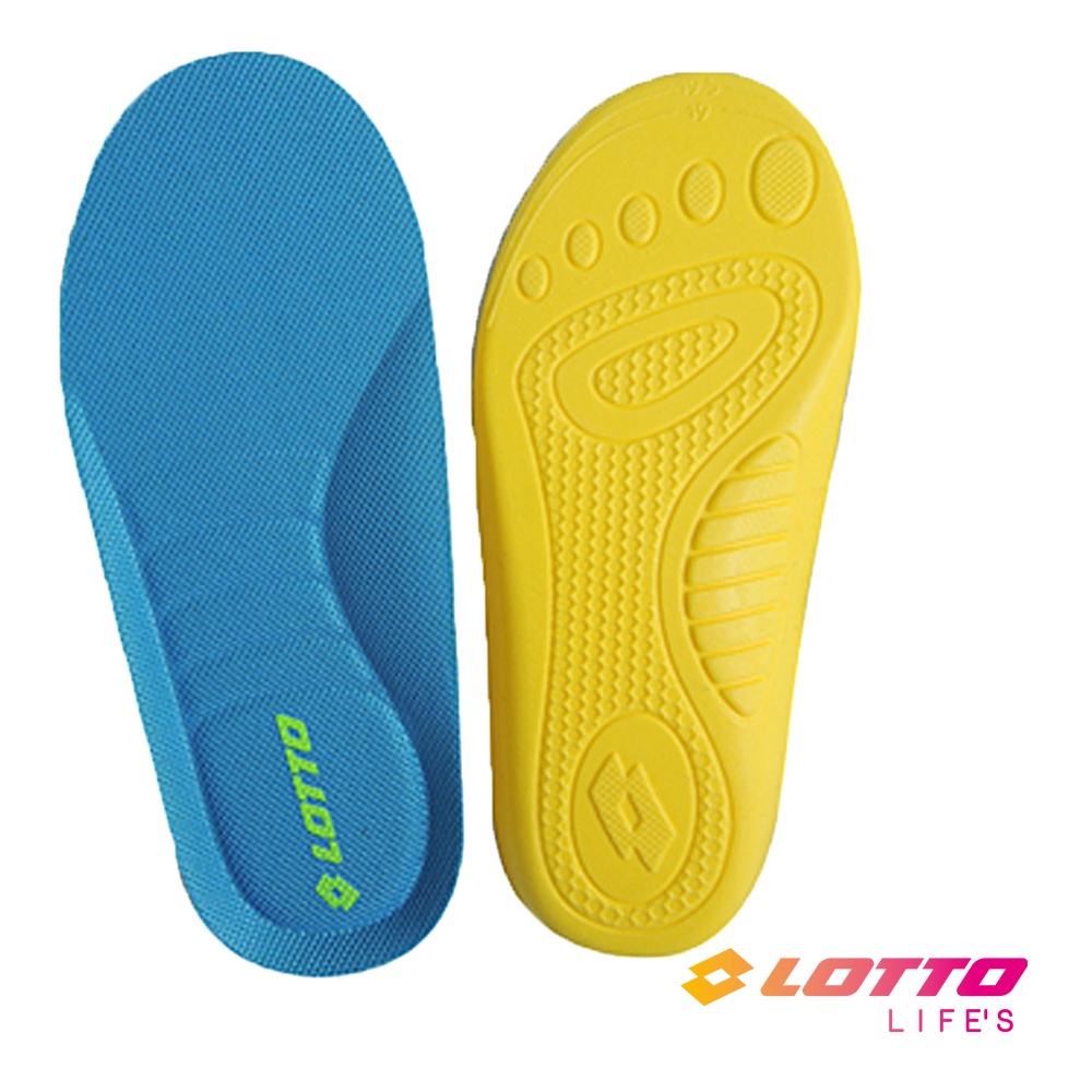 【LOTTO 義大利】兒童專用超Q彈避震PU鞋墊(藍-LT8CKI0206)