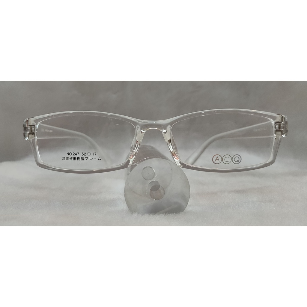 閃亮眼鏡館 韓國製造 TR90光學鏡框 超彈性樹脂  超輕 不變形 不外擴 247 透明白