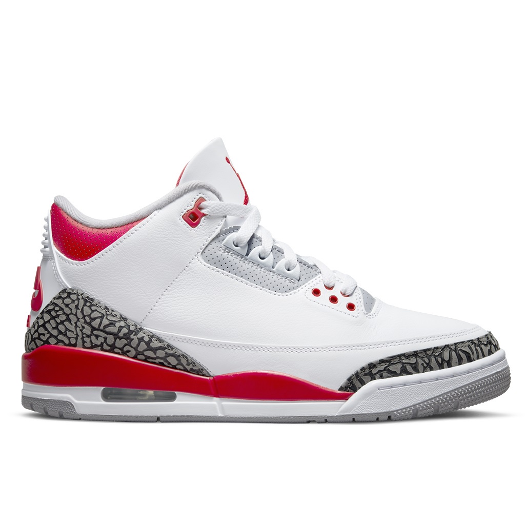 NIKE AIR JORDAN 3 RETRO FIRE RED 爆裂紋 白紅【A-KAY0】【DN3707-160】