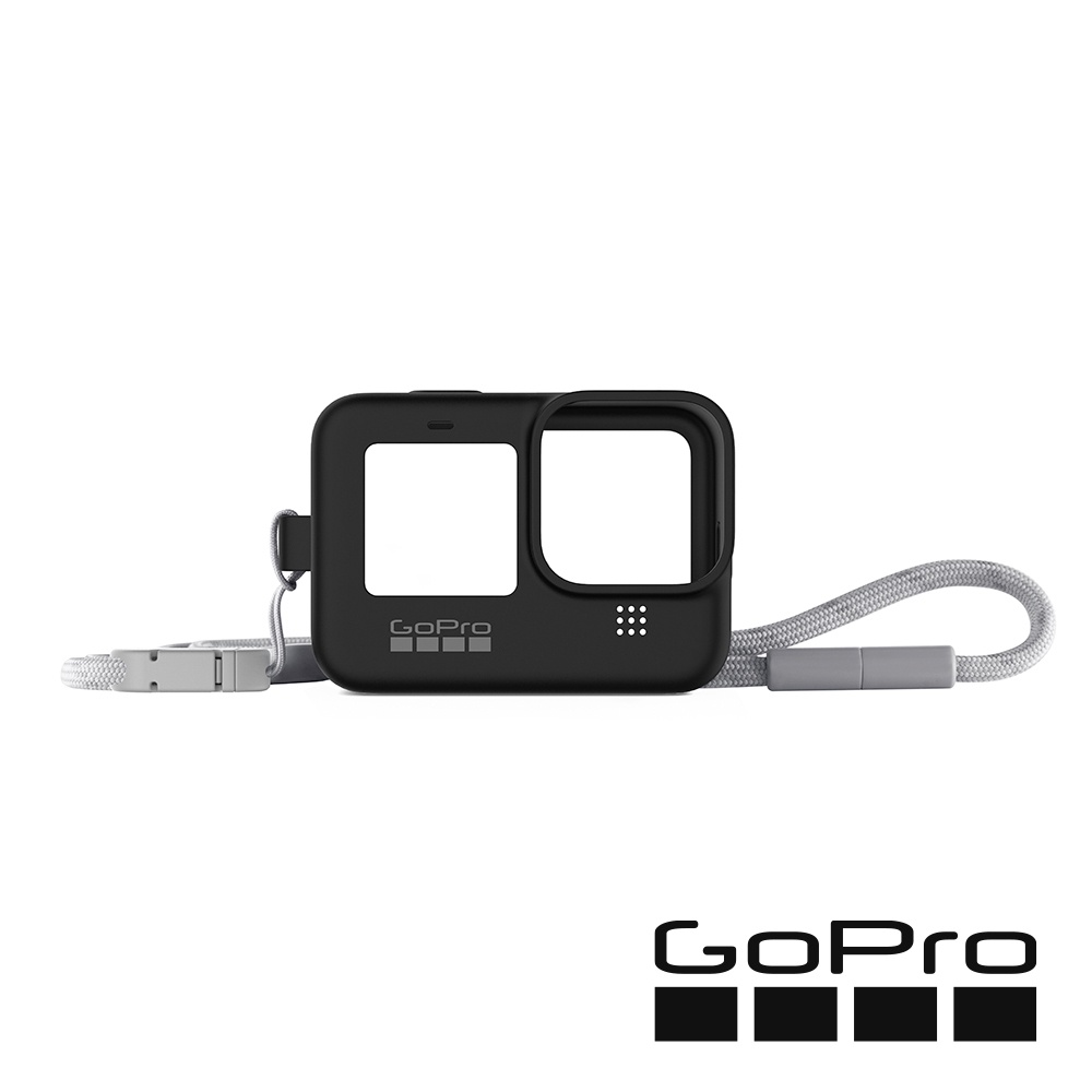 【GoPro】HERO 9 / HERO 10 護套+繫繩(黑) ADSST-001 (正成公司貨)