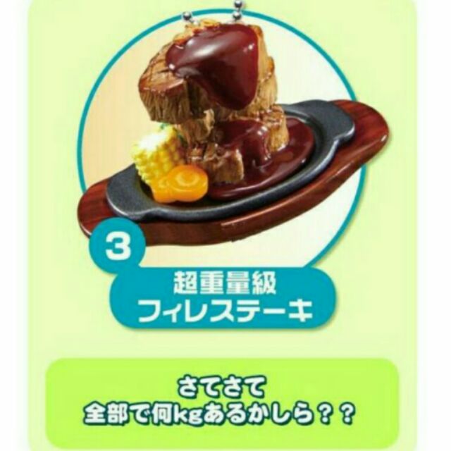 日本食玩re-ment 菲力牛排套餐 -3號（無盒）