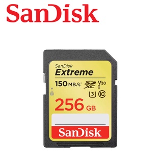 鋇鋇攝影 SanDisk Extreme SDXC UHS-1 V30 256GB 記憶卡 公司貨 150MB/秒 相機