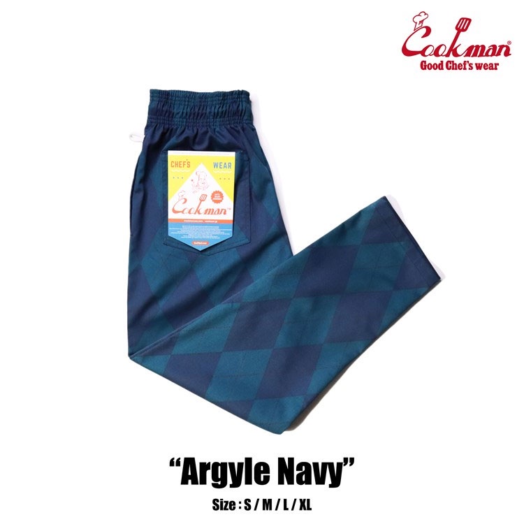 COOKMAN USA 231-23801 Chef Pants 廚師長褲 休閒長褲 (菱形深藍ARGYLE) 化學原宿