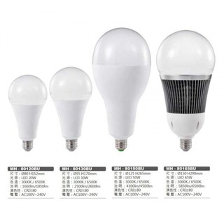 新莊好商量~MARCH LED 30W 燈泡 E27 球泡燈 白/黃 省電 工作燈 現貨 超高亮度 特價 天井燈