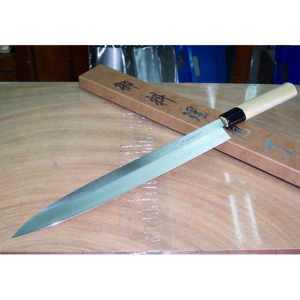 台中市最知名的建成刀剪行@高級VG-10 鋼(300mm)-左刃-生魚刀