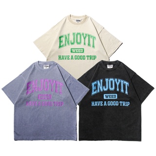WEED Clothing - COLLEGE LOGO WASHED TEE 復古校隊字體水洗上衣