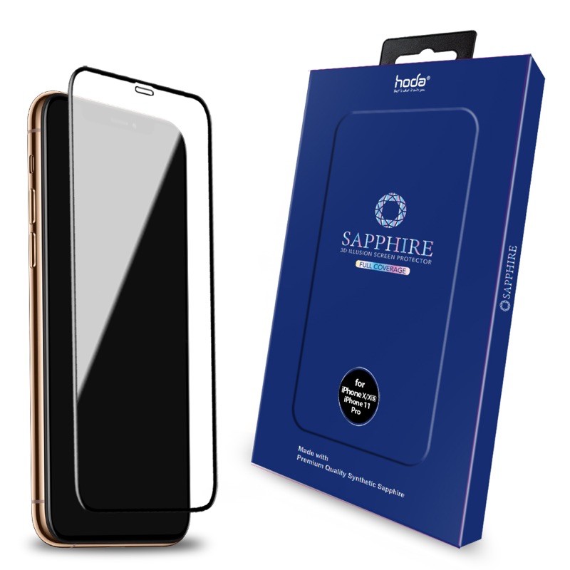 免運超優質 hoda【iPhone 11 Pro / X /Xs 5.8吋】藍寶石幻影3D隱形滿版螢幕保護貼
