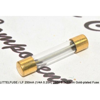 1個 - LITTELFUSE / LF 313 T 250mA (0.25A) 6.3x32mm 鍍金 保險絲