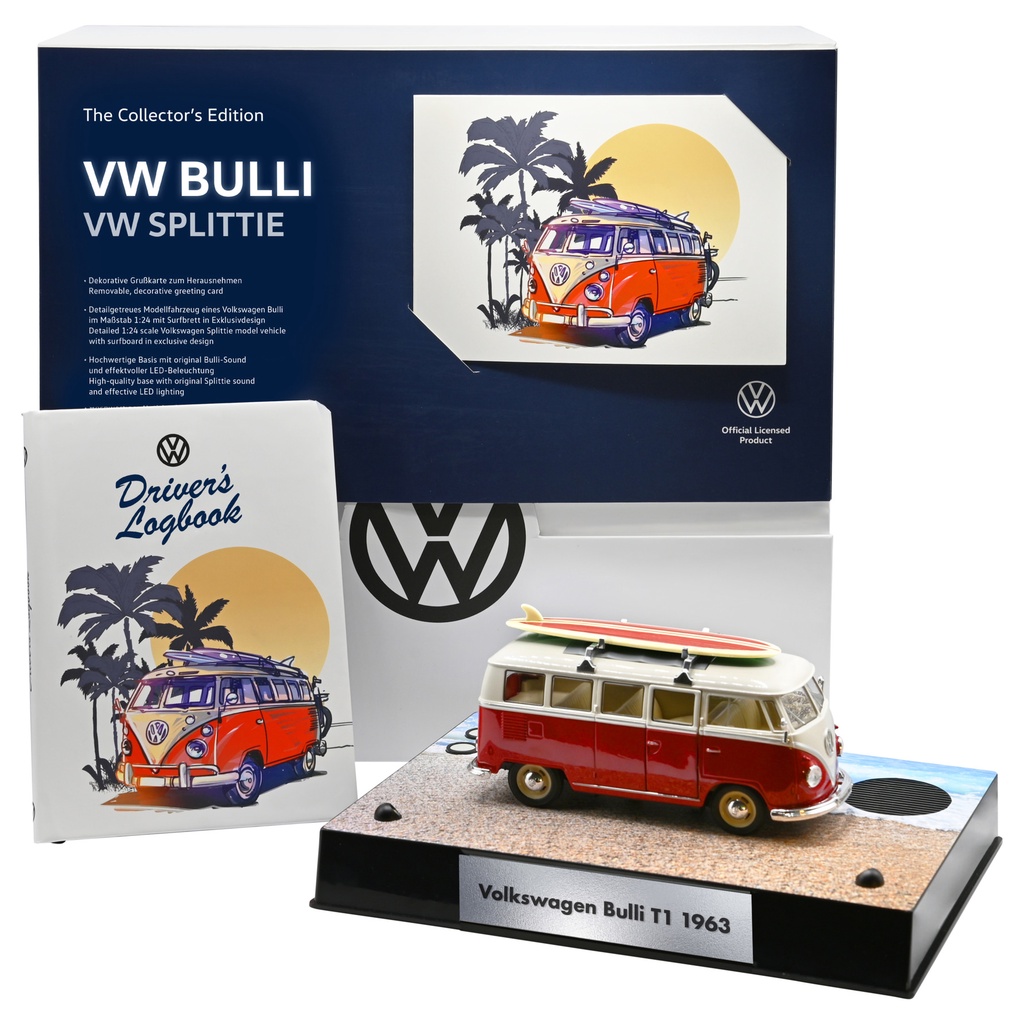 【德國Louis】Franzis VW T1 汽車模型禮盒 福斯大眾麵包車1:24模型車高品質賀卡筆記本50100370