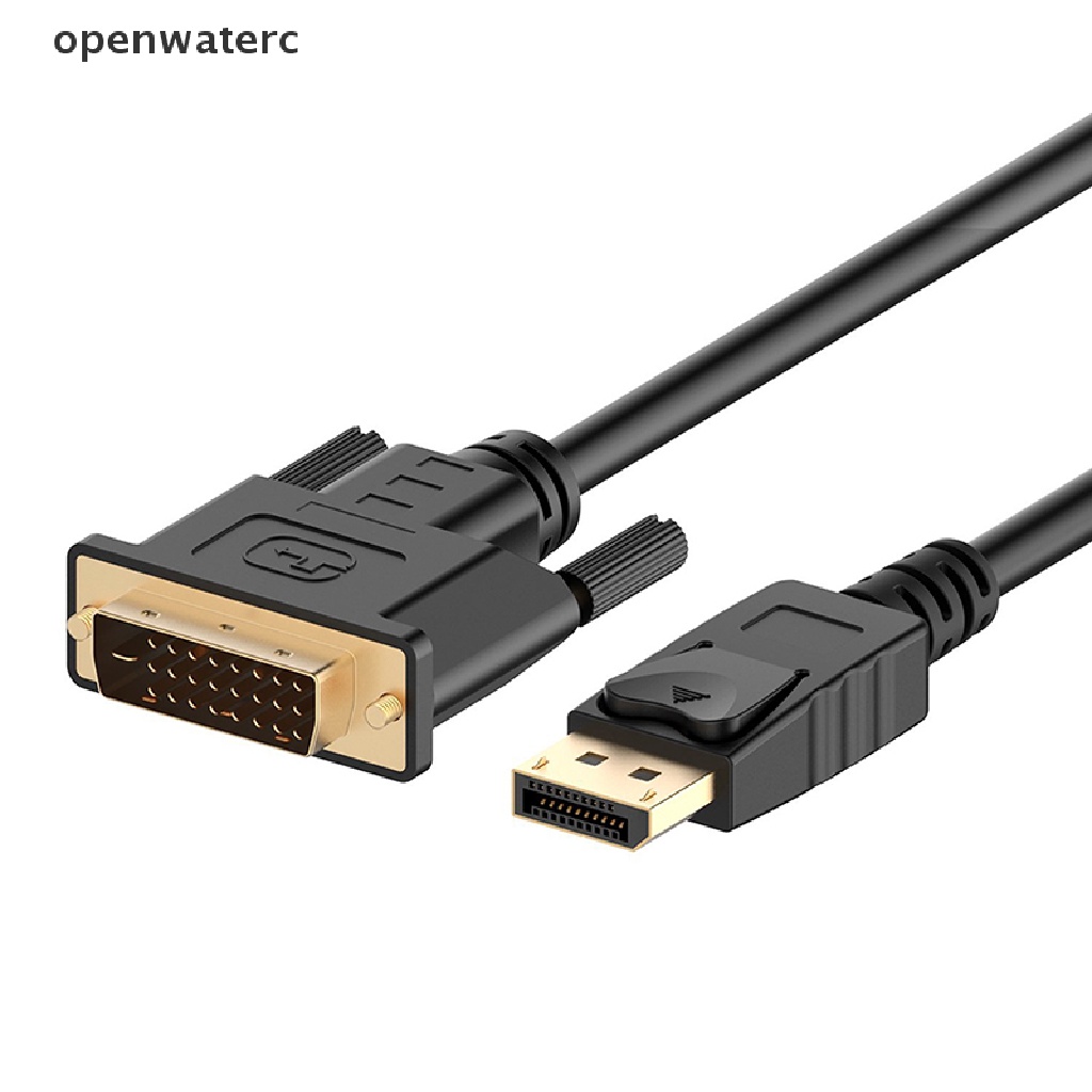 Openwaterc 6 英尺 1.8m 鍍金 DisplayPort DP 轉 DVI-D 公頭電纜適配器 HD 10