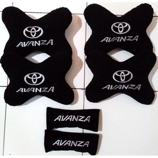 豐田 Avanza 刺繡汽車枕頭內飾配件頭枕頭枕