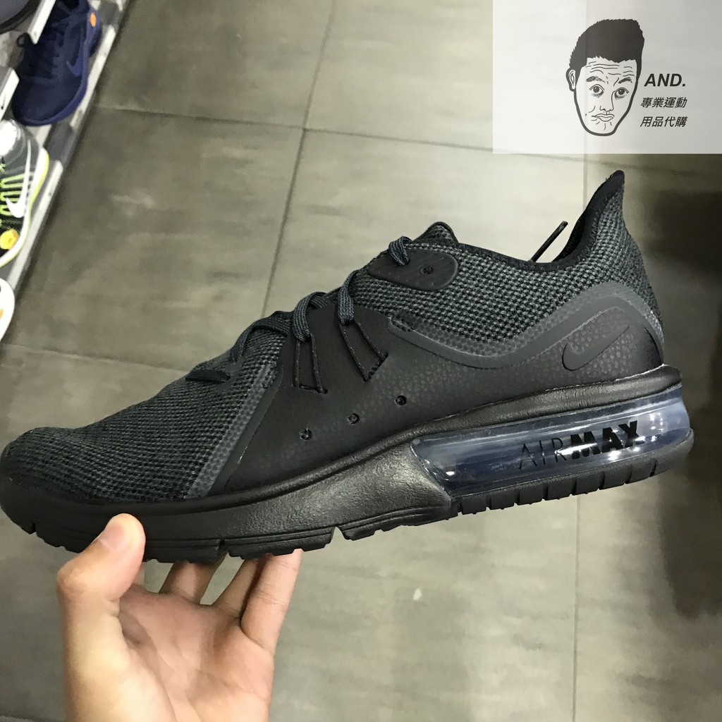 【AND.】NIKE AIR MAX SEQUENT 3 全黑 氣墊 透氣 休閒 慢跑 男款 921694-010