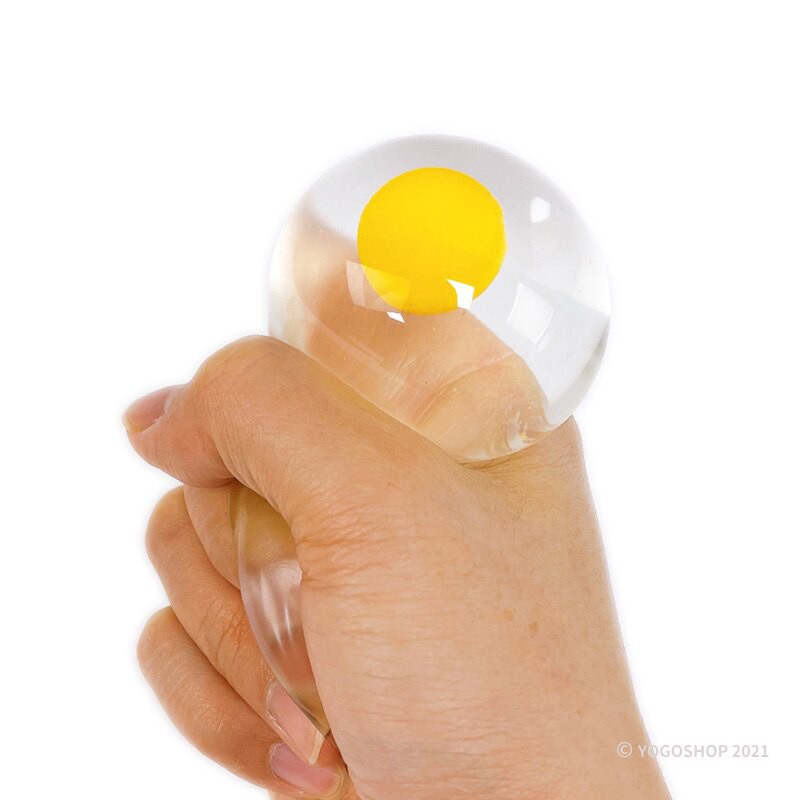雙蛋黃 蛋黃哥 捏捏蛋 荷包蛋 透明 假蛋 出氣蛋 療癒捏捏小物 舒壓捏捏樂 減壓發洩玩具 擠壓球 -AA6728 -錸