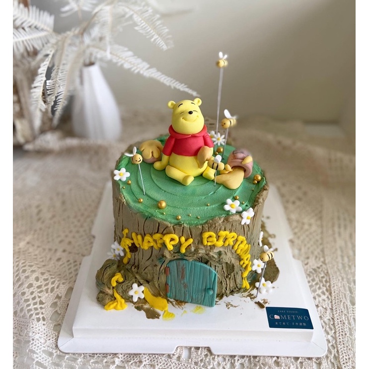 [COMETWO] 小熊維尼蛋糕 維尼 翻糖蛋糕 造型蛋糕 生日蛋糕 客製蛋糕 台中蛋糕