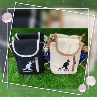 《八里坪牛仔》❎Kangol 🇬🇧🦘英國袋鼠2022新款隨身側揹包 小帆布包 隨身包 黑/白兩色 現貨