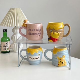 小熊維尼❤️超可愛！可愛卡通維尼馬克杯❤️牛奶杯 果汁杯 可愛卡通陶瓷水杯 立體水杯 咖啡杯子 陶瓷