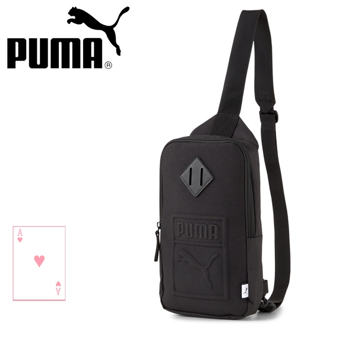 【紅心包包館】PUMA 單肩包 單肩後背包 胸包 單肩背包 07803901 黑色