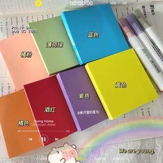 【透明便利貼】【新品】小紅書博主同款彩色便利貼日系高顏值簡約學生小清新索引標籤貼紙