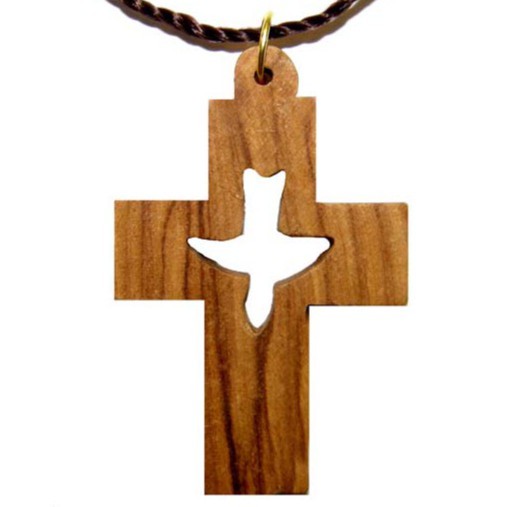 基督教禮品 以色列進口橄欖木 項鍊 掛飾 十字架經典系列 5504