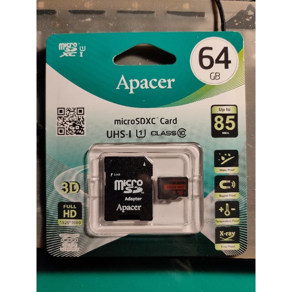 Apacer 64G microSDXC高速記憶卡